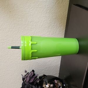 Sold do not purchase!!!  STARBUCKS SLIME GREEN GLOW IN THE DARK TUMBLER